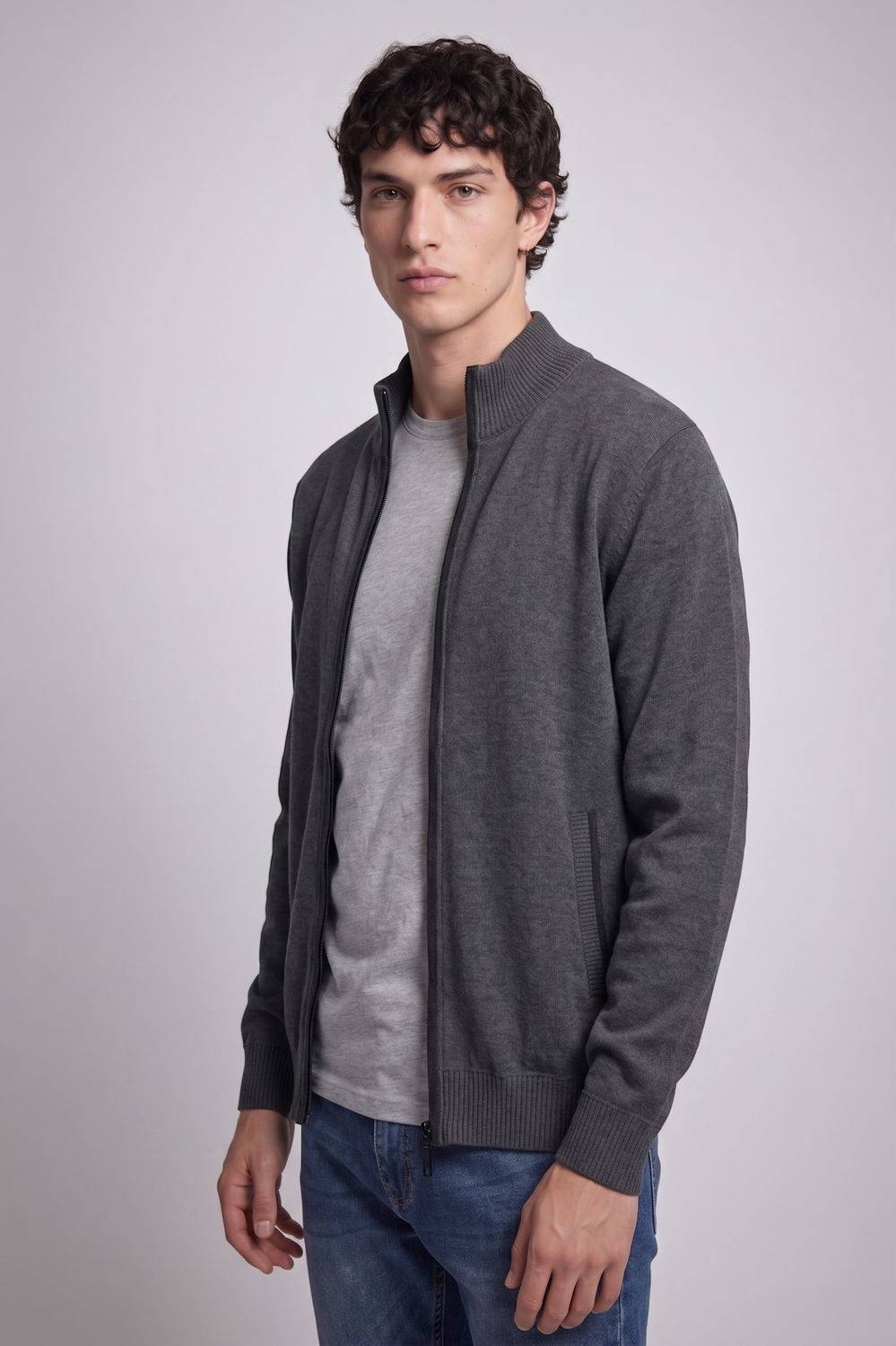 Point Zero Bonded Full Zip Sweater - 7768500