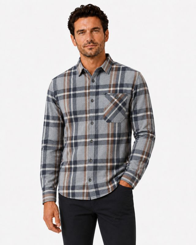 Point Zero Brushed Flannel L/S Shirt - 7764504