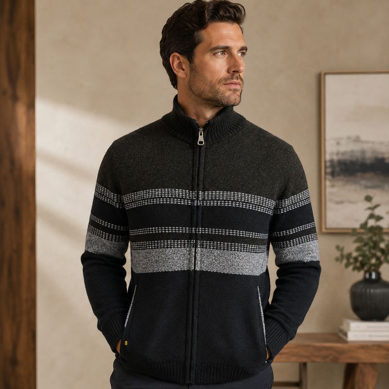 Point Zero Bonded Full Zip Sweater - 7768608