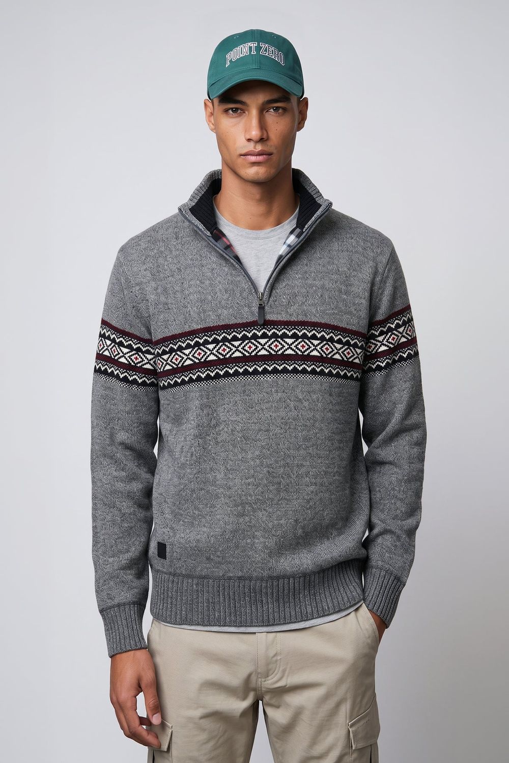 Point Zero 1/4 Zip Chenille Sweater 7768671