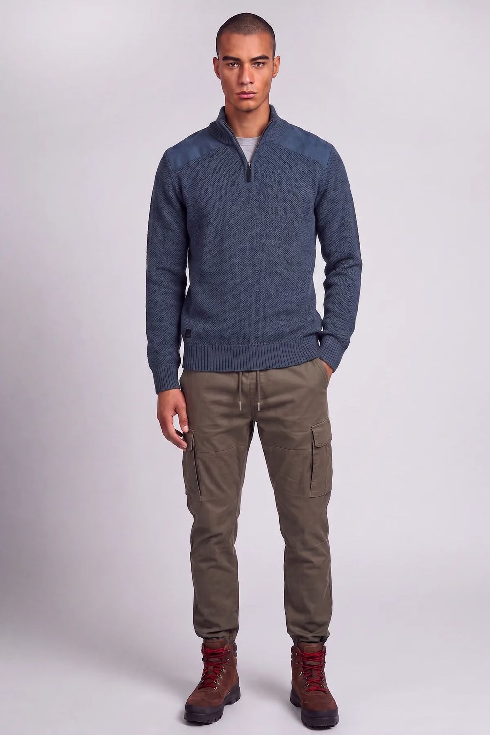 Point Zero 1/4 Zip Chenille Sweater 7768674