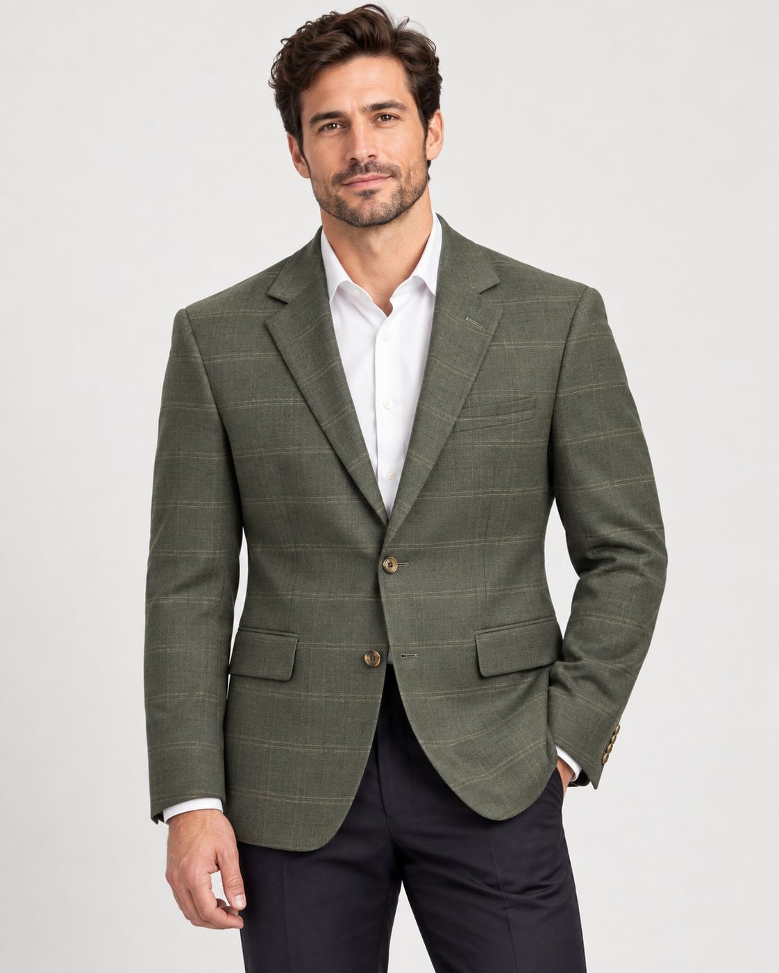 Alpha Sports Jacket w/Windowpane - AS1J3567