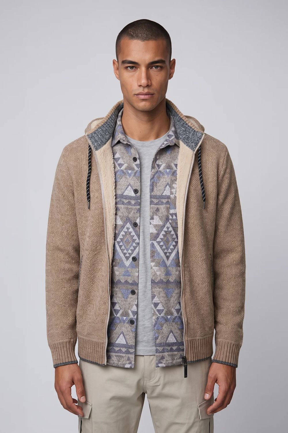 Point Zero Full Zip Sweater w/ Hood 7768632
