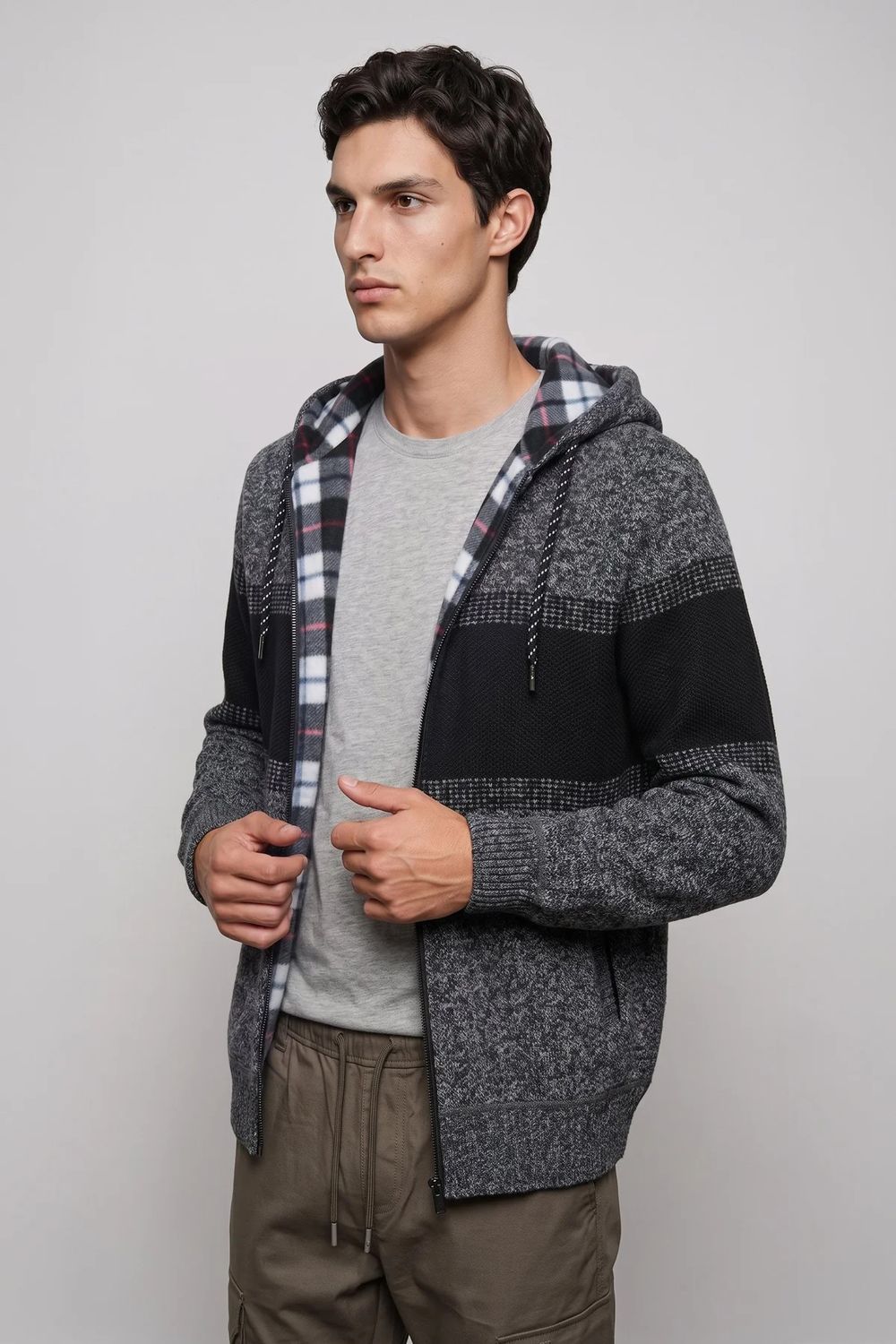 Point Zero Full Zip Sweater w/ Hood 7768605