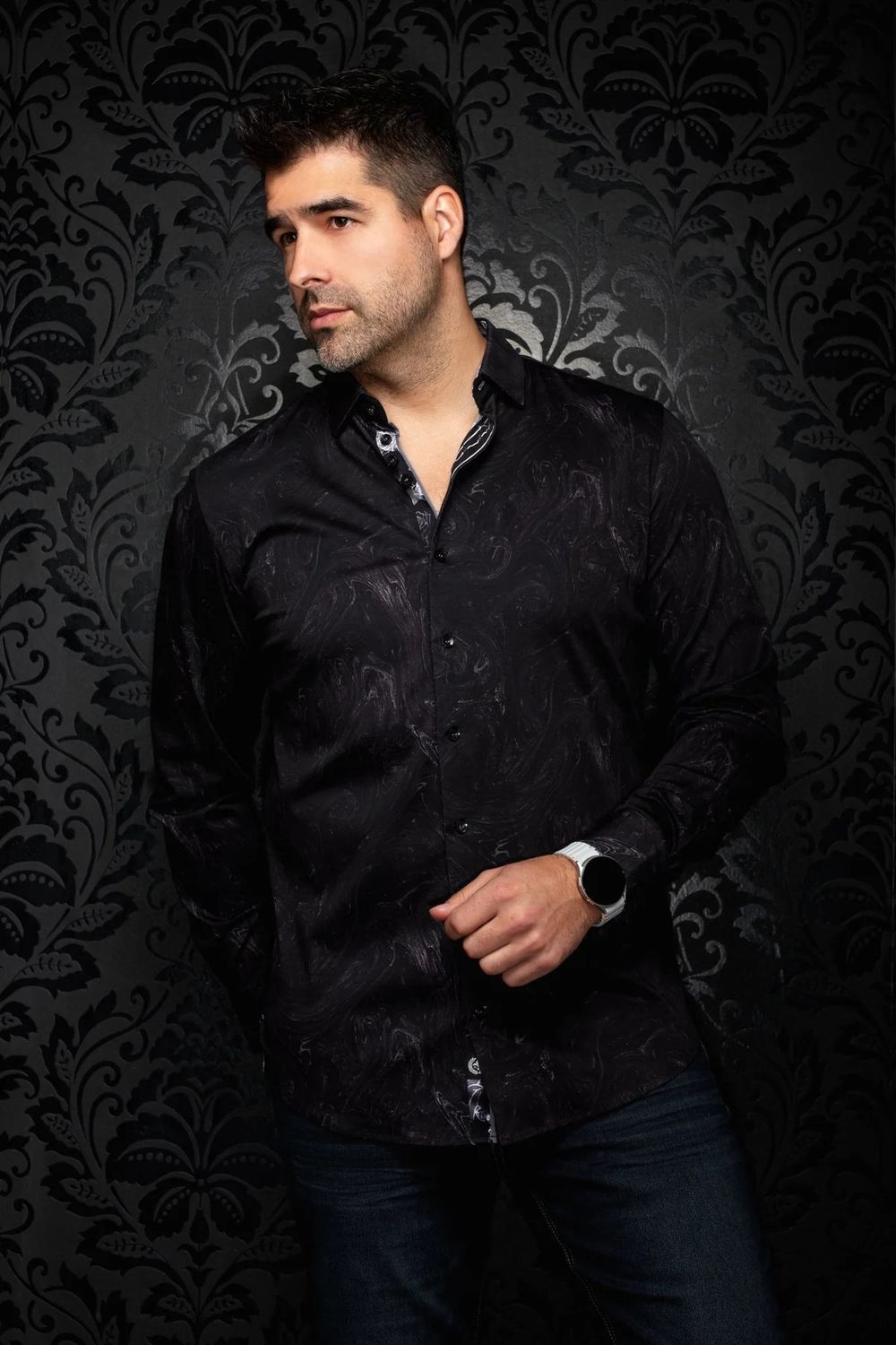 Au Noir Cotton Stretch L/S Shirt - Nerio