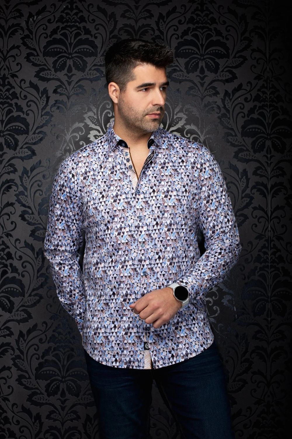 Au Noir Cotton Stretch L/S Shirt - Eldric 