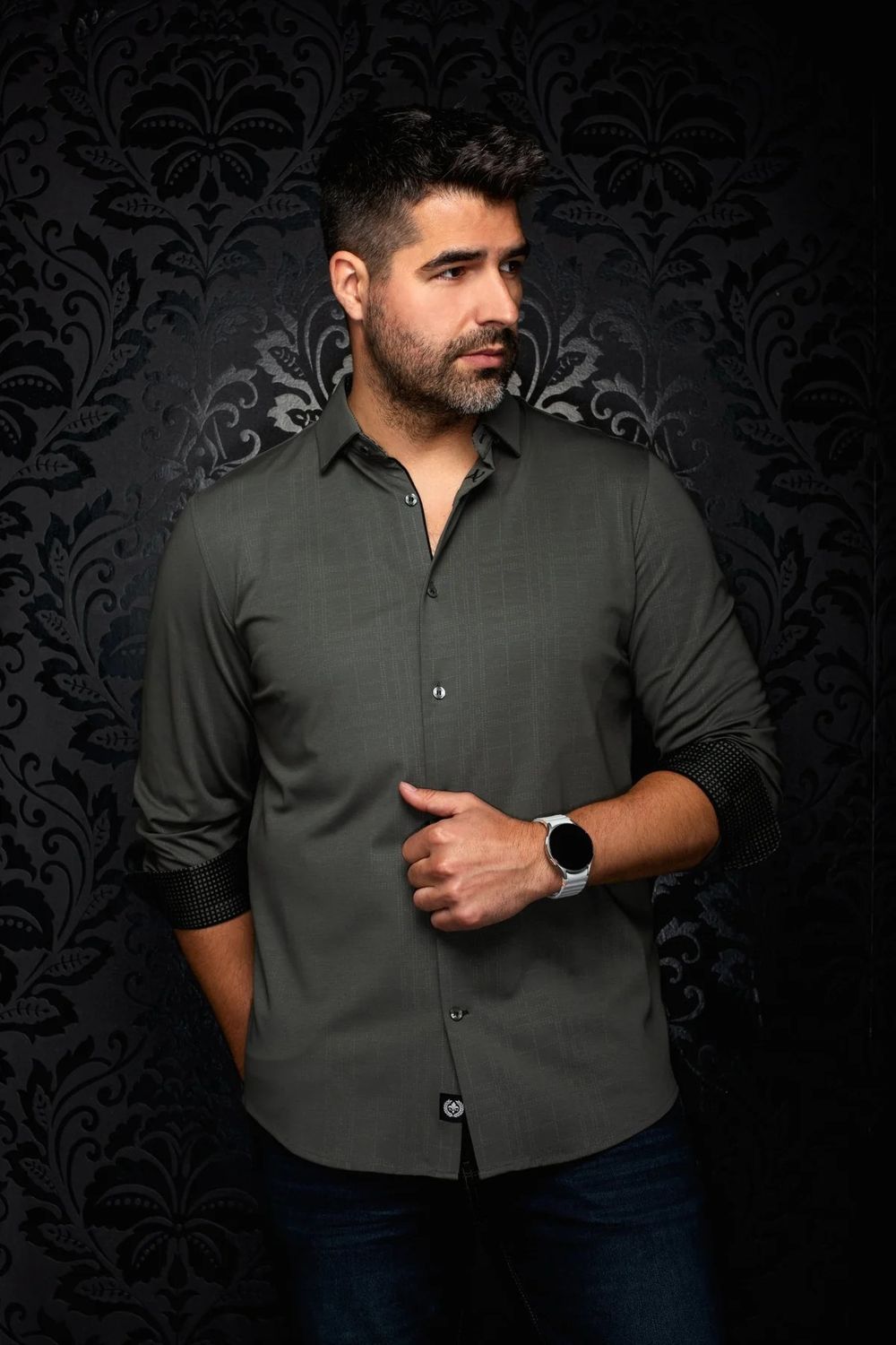 Au Noir Cotton Stretch L/S Shirt - Kaelan