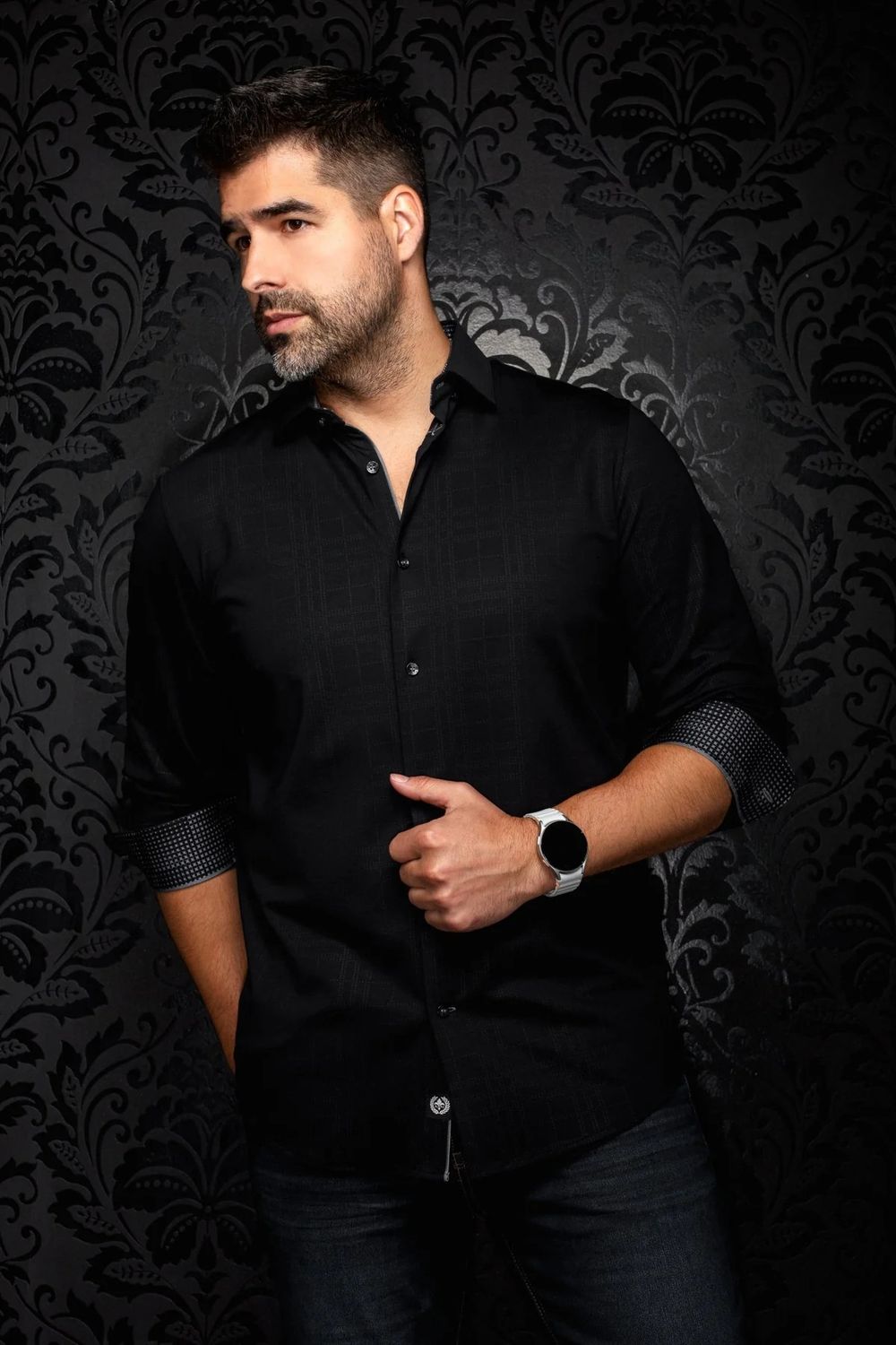 Au Noir Cotton Stretch L/S Shirt - Kaelan