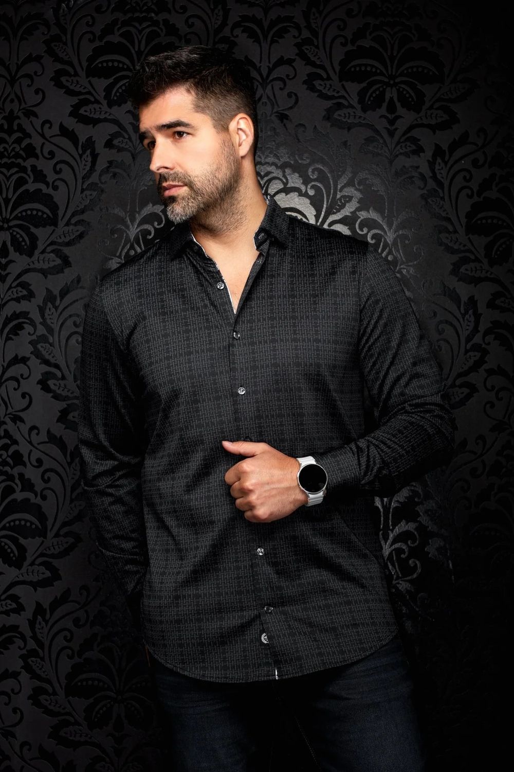Au Noir Cotton Stretch L/S Shirt - Rancho