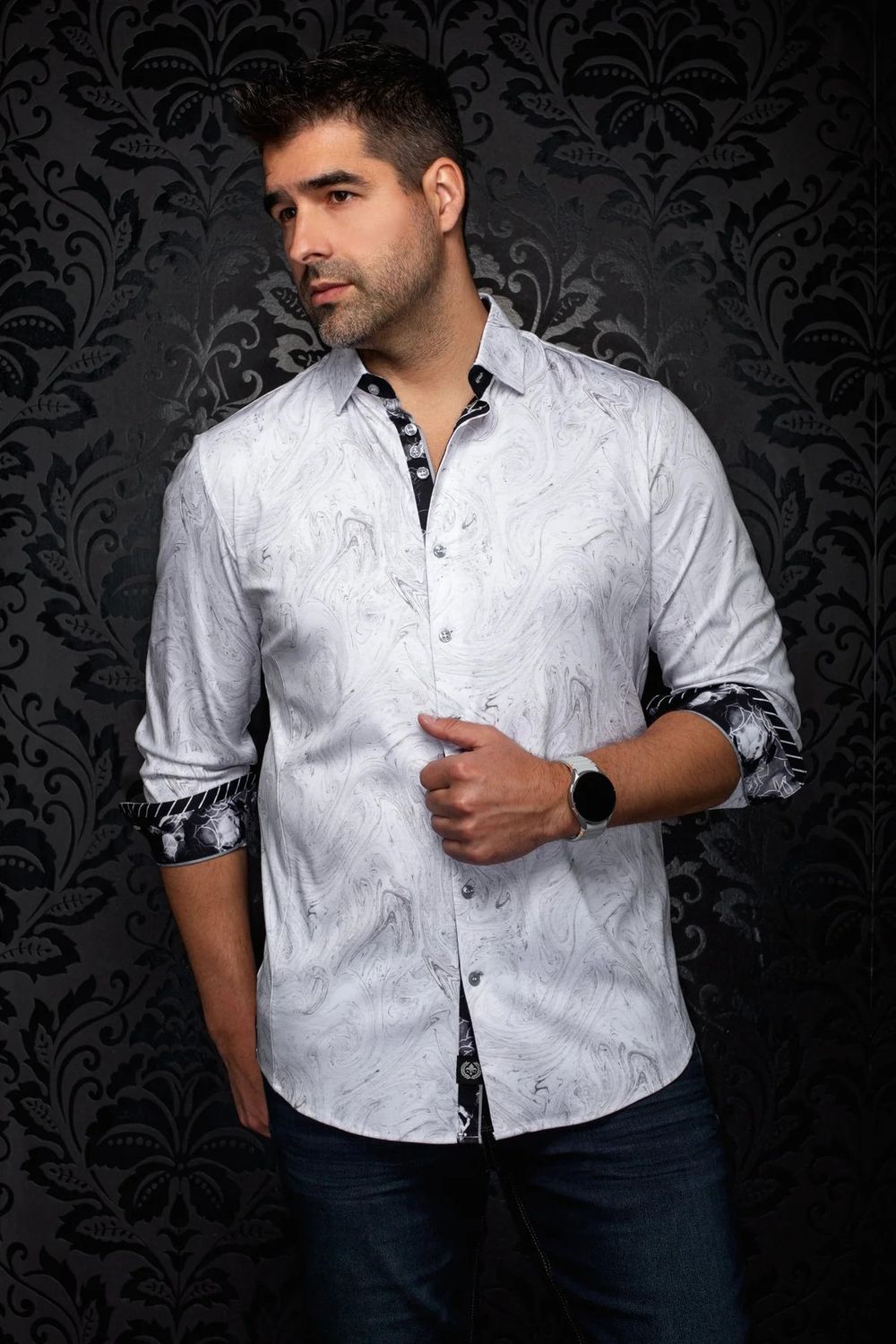 Au Noir Cotton Stretch L/S Shirt - Nerio