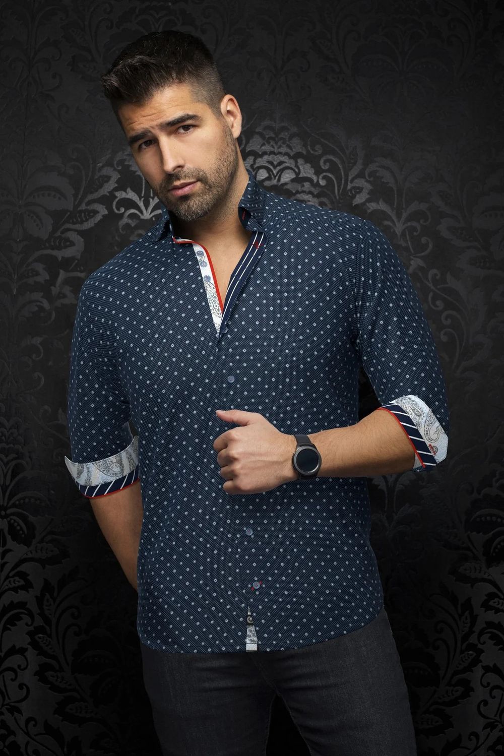 Au Noir L/S Cotton Stretch Shirt - Starscream