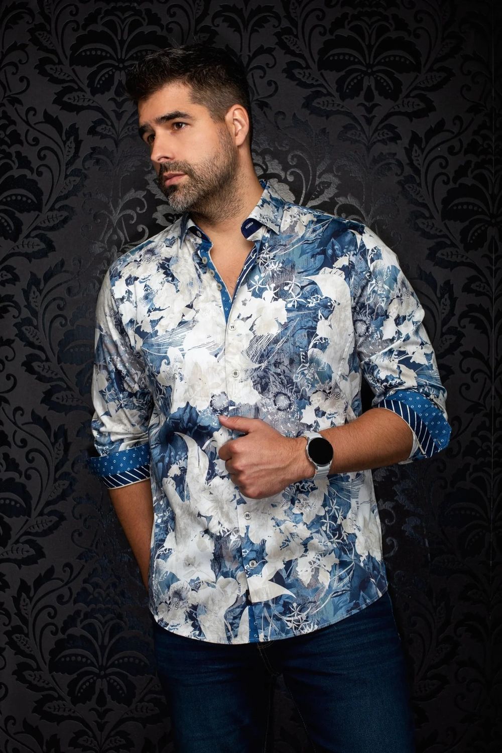 Au Noir L/S Cotton Stretch Shirt - Charlton