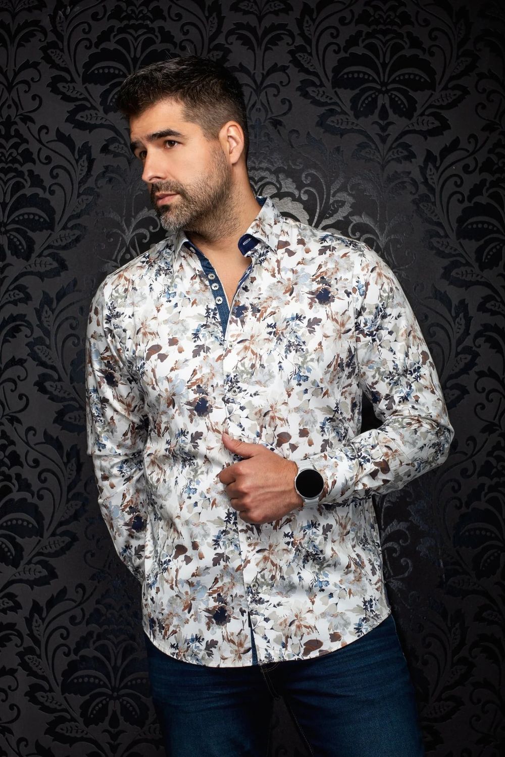 Au Noir L/S Cotton Stretch Shirt - Donovan