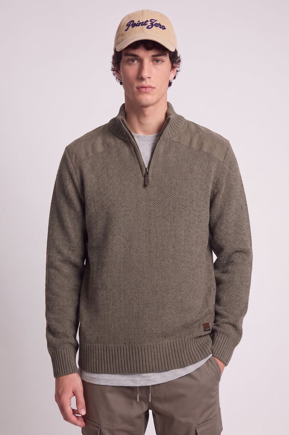 Point Zero 1/4 Zip Chenille Sweater 7768674