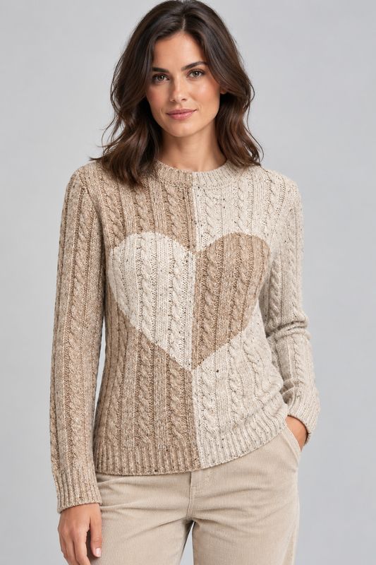 Point Zero Heart Sweater - 8763046