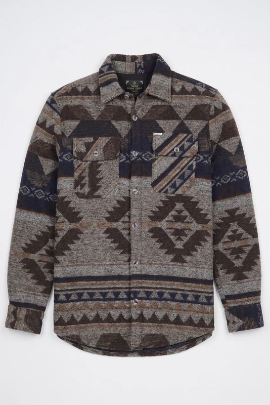 Point Zero Bonded Azteck Shirt Jacket 7764456