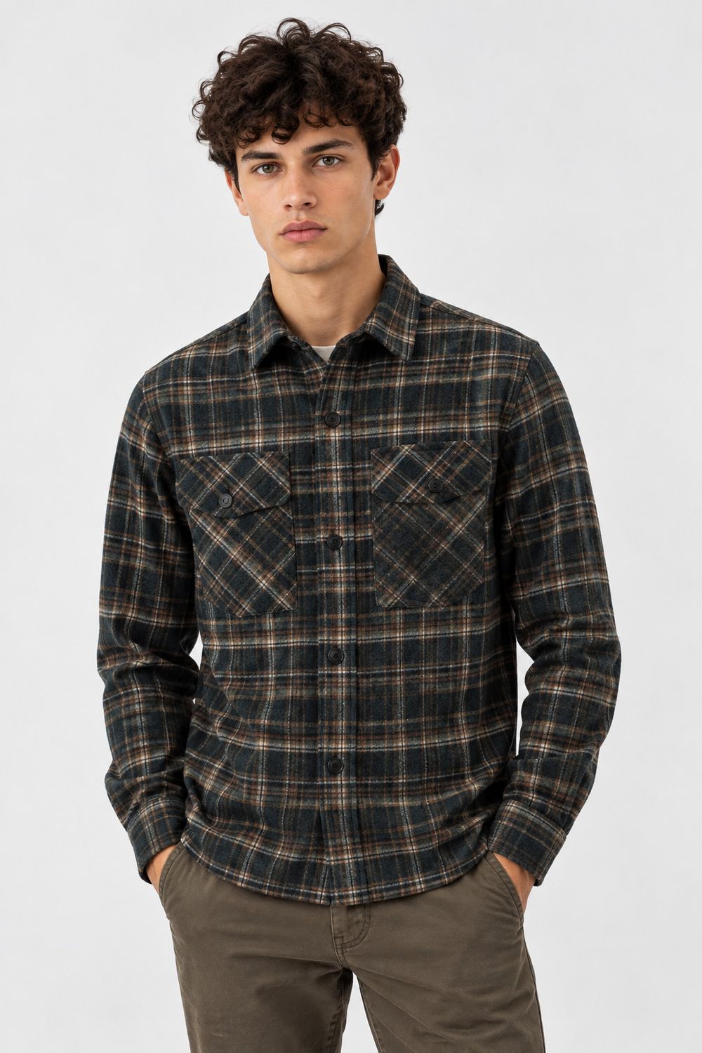 Point Zero Bonded Check Shirt Jacket - 7764447