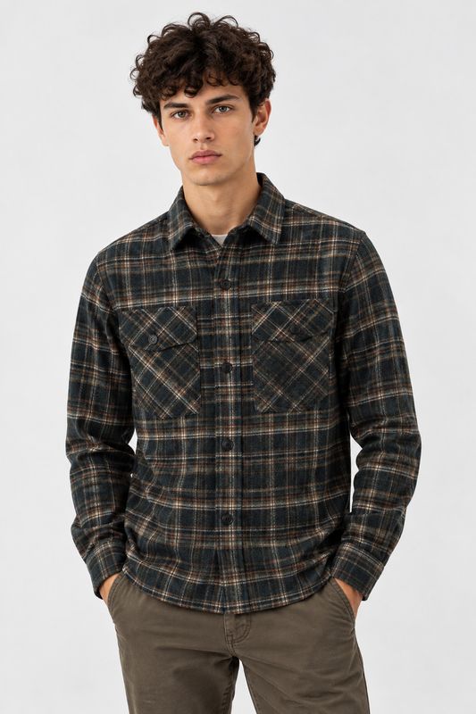 Point Zero Bonded Check Shirt Jacket - 7764447