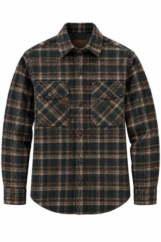 Point Zero Bonded Check Shirt Jacket - 7764447