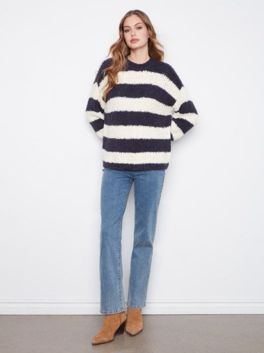 Charlie B Striped Sweater C2027-693C-P117