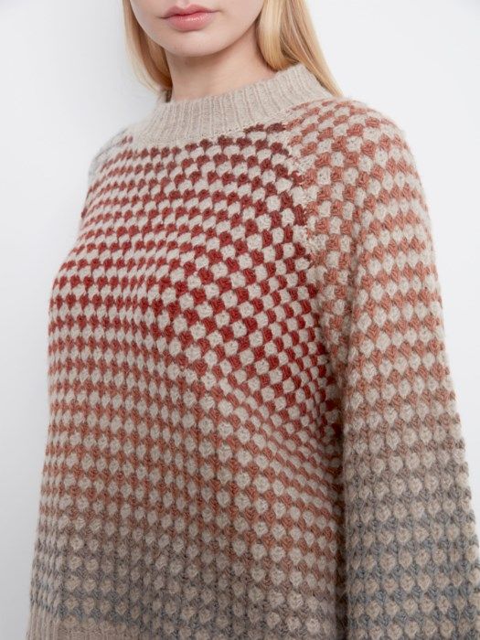 Charlie B Mock Neck Knit Sweater C2071-773C-P152