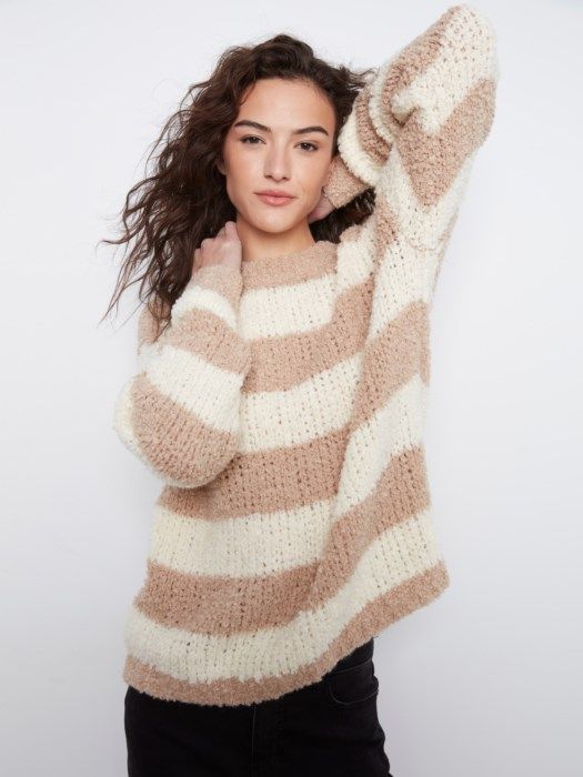 Charlie B Striped Sweater C2027-693C-P074