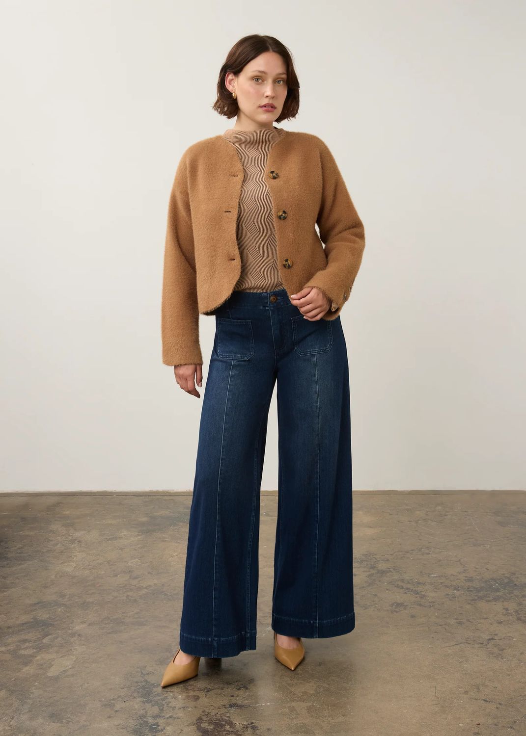 FDJ Collarless Knit Jacket 10047431