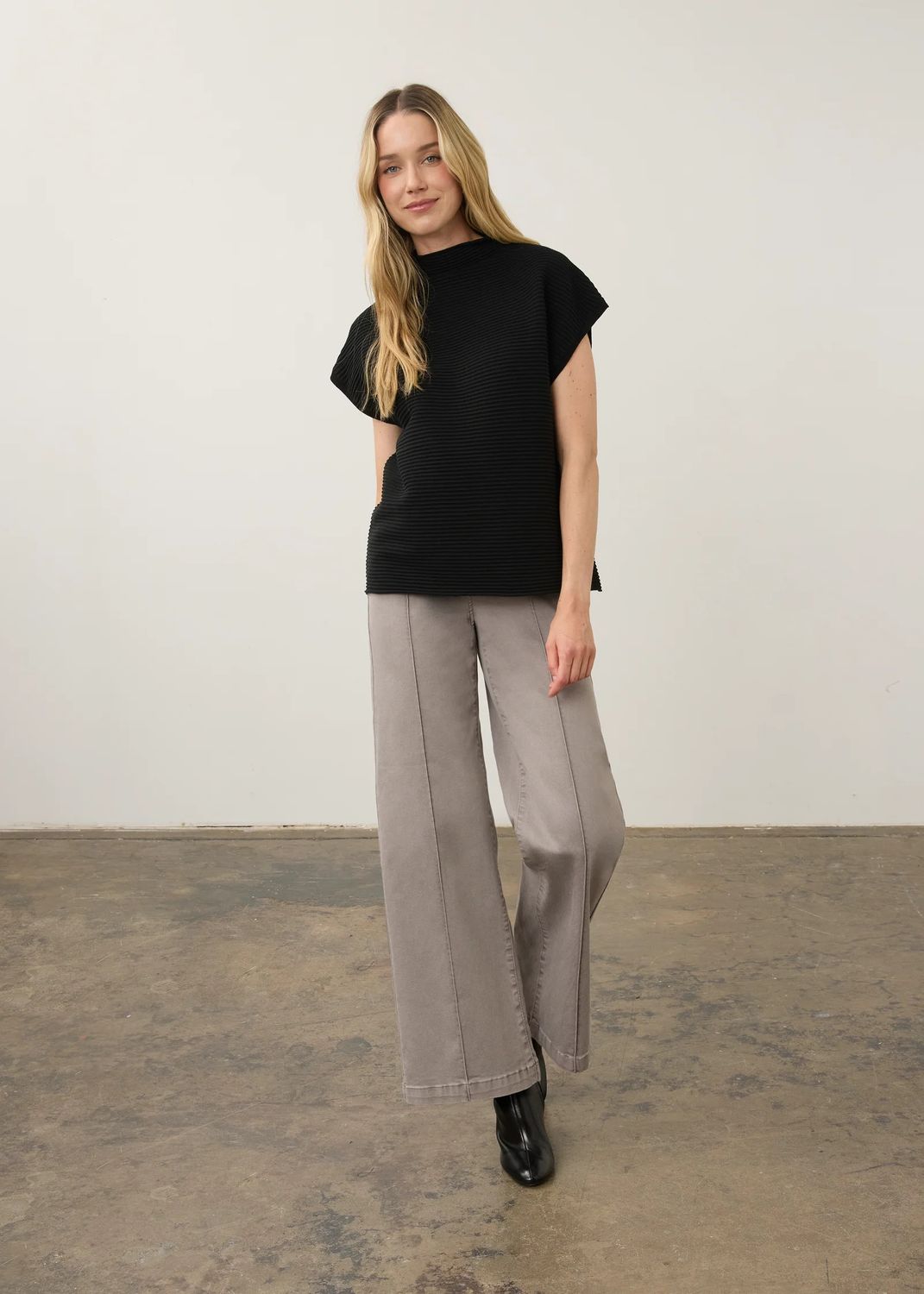 FDJ Ottoman Cap Sleeve Sweater 1012203