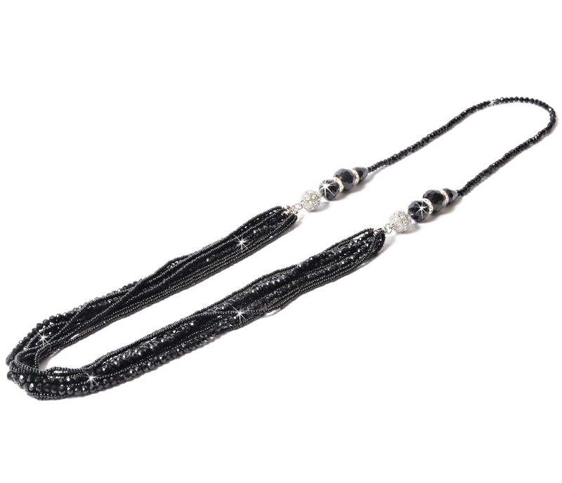 Cinderella Black Necklace JKN224.BK