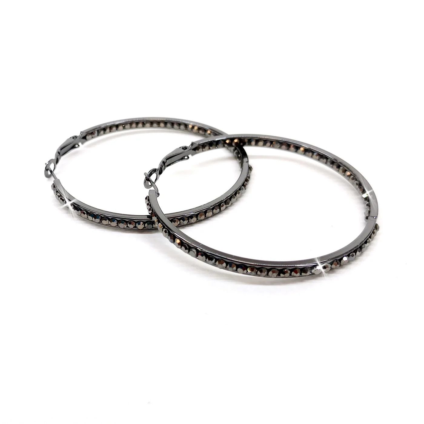 Inside Out Crystal Hoop Earrings JKE376.BKBK