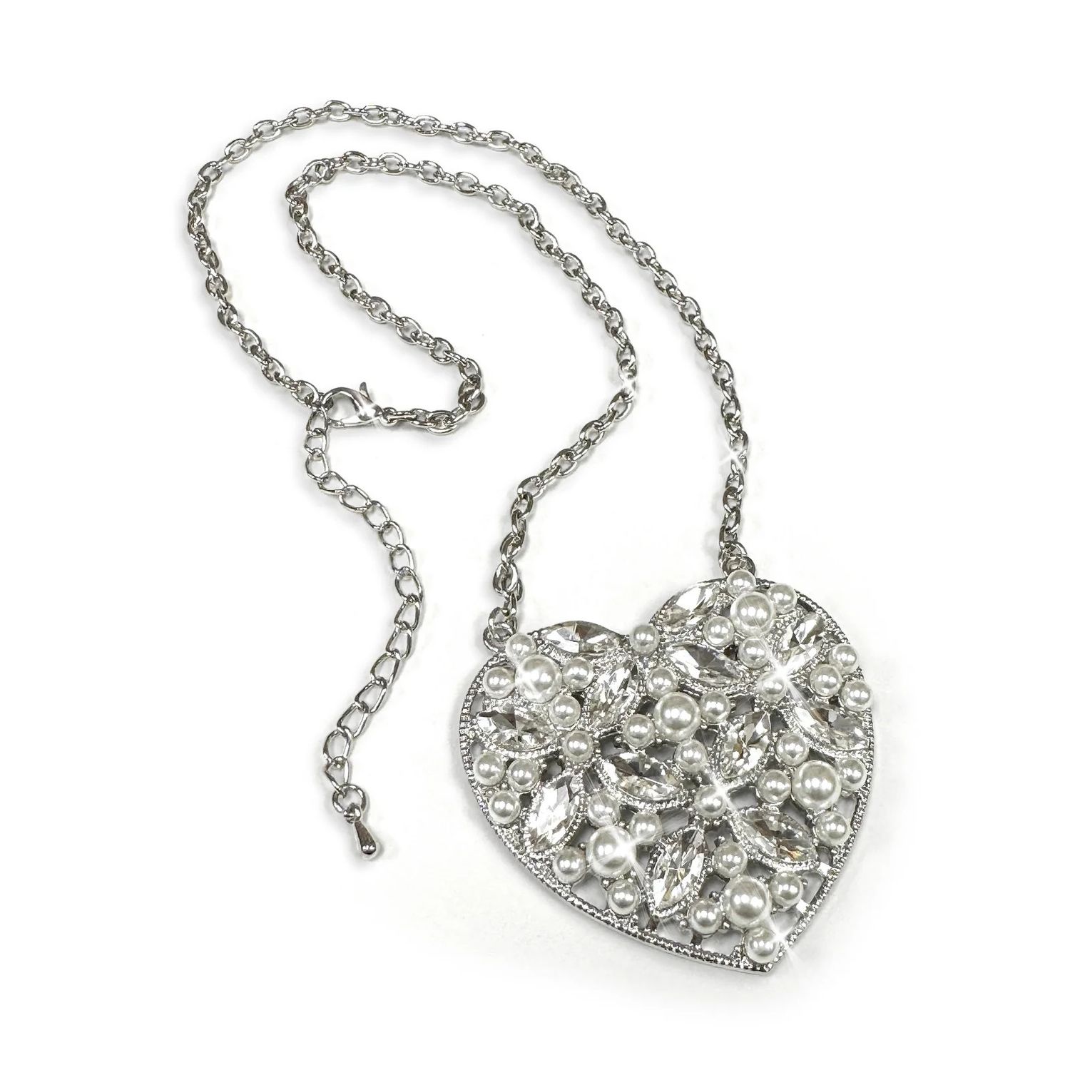 Pearl Heart Necklace JKN729.SIPO