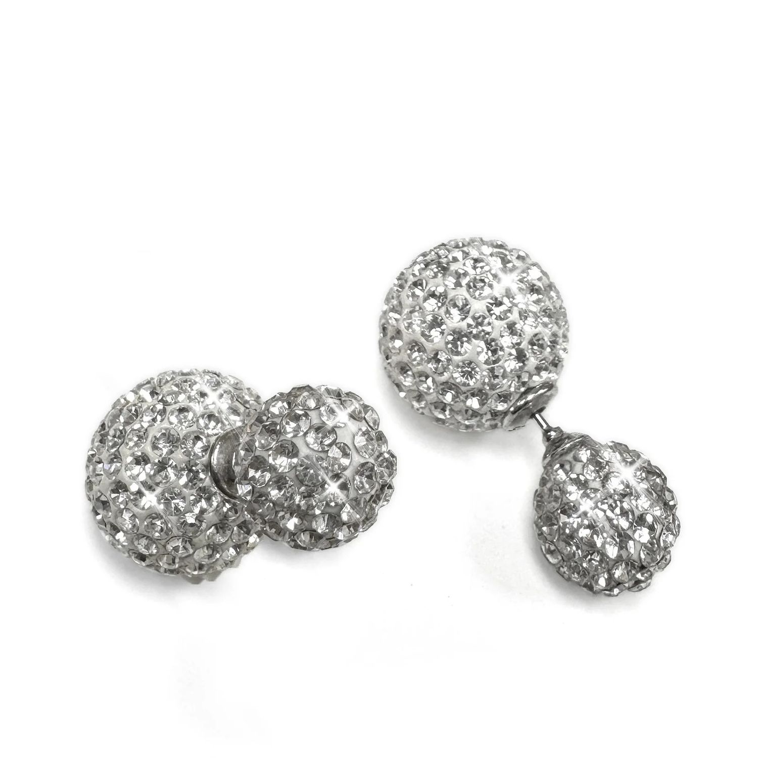 Earring Double Bubble Crystal JKE239.SI