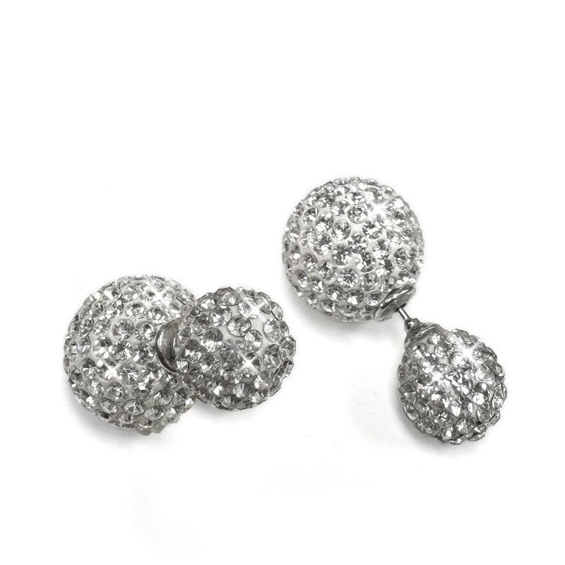 Earring Double Bubble Crystal JKE239.SI