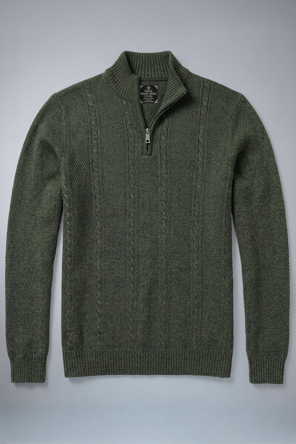 Point Zero Cable Knit 1/4 Sweater 7763699