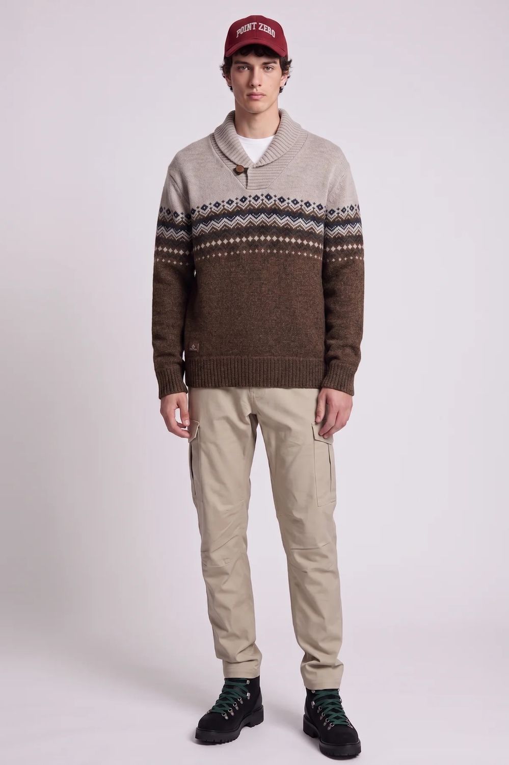 Point Zero Chenille Shawl Sweater