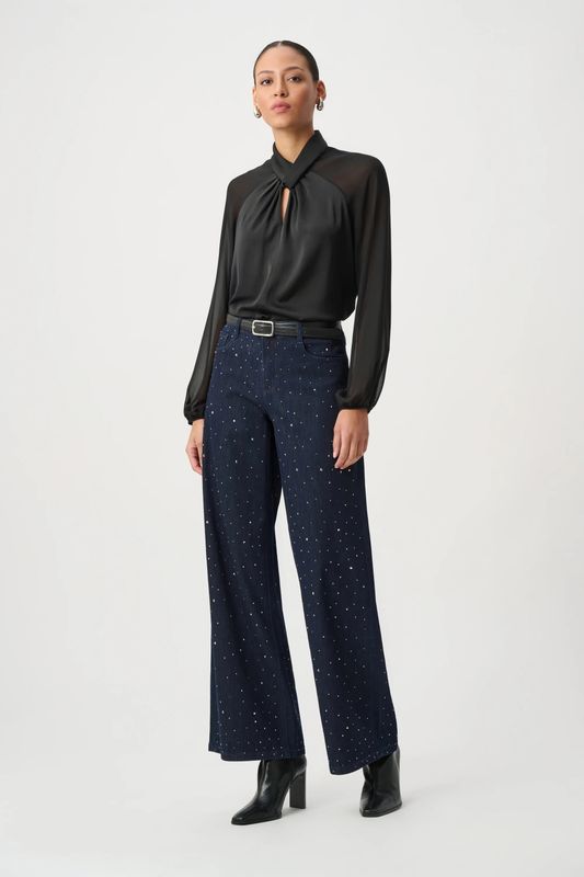 Ribkoff Rhinestone Wide-Leg Jean 254921W26