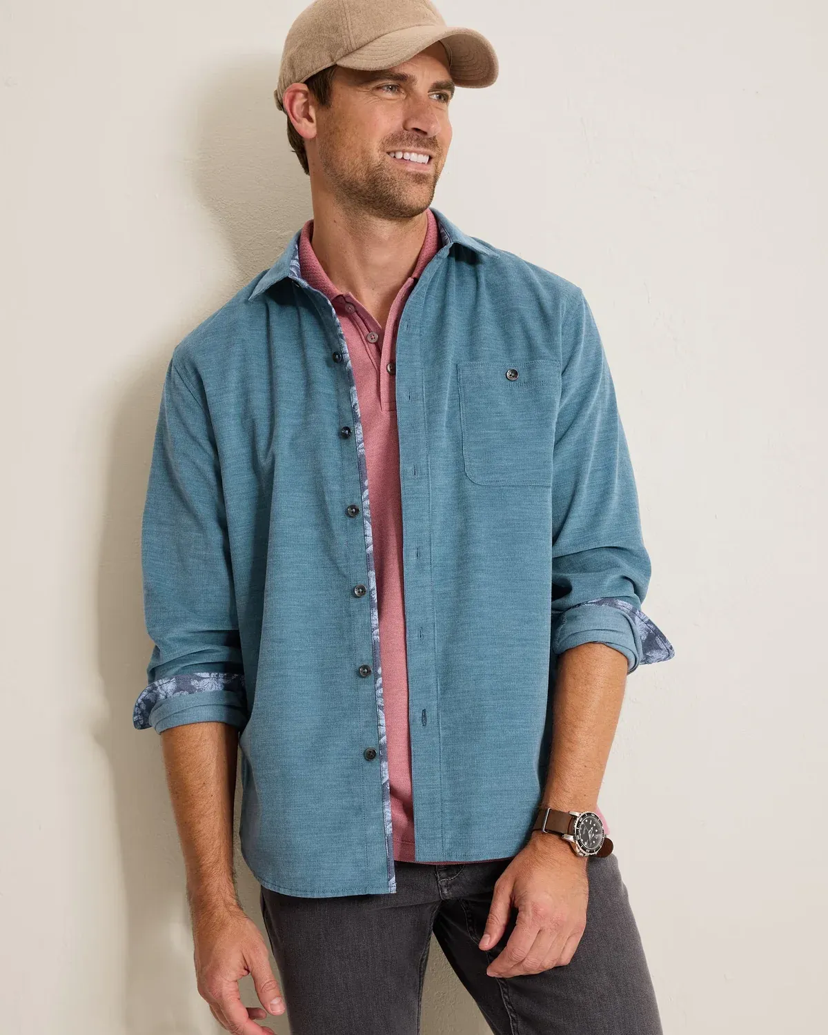 T. Bahama Coast Cord Heather Bay L/S Shirt