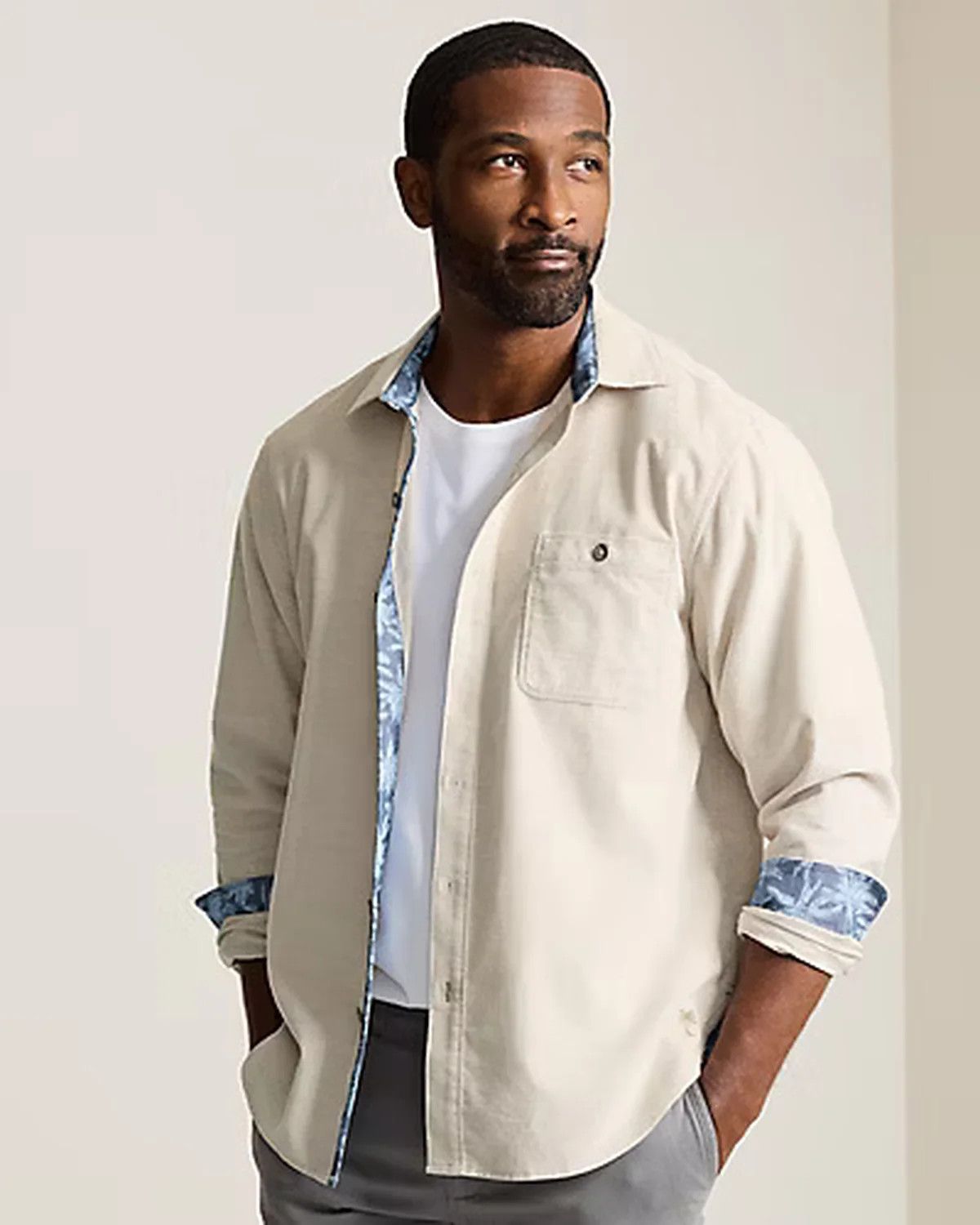 T. Bahama Coast Cord Heather Bay L/S Shirt