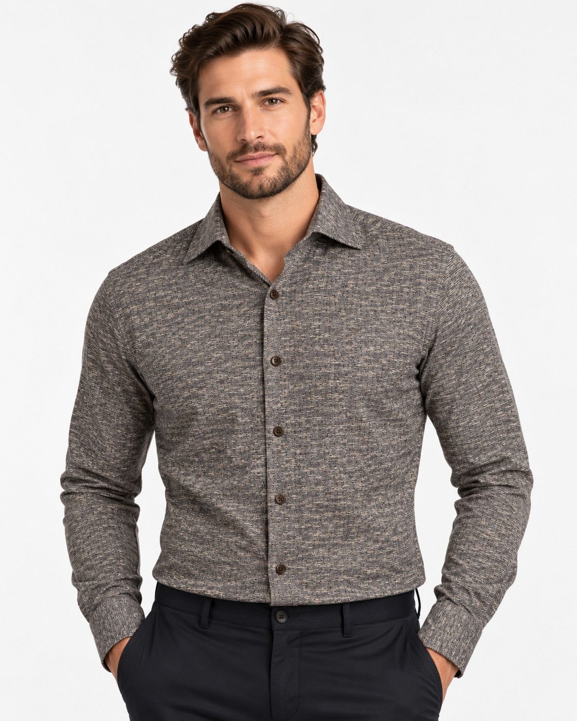 Desoto Made In Europe Cotton L/S Shirt 69108