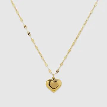 Puffy Heart Pendant Necklace