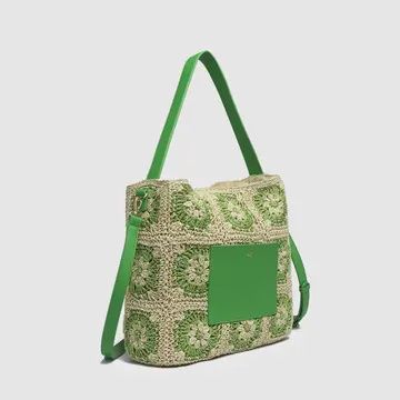 Western Bouquet Straw Tote