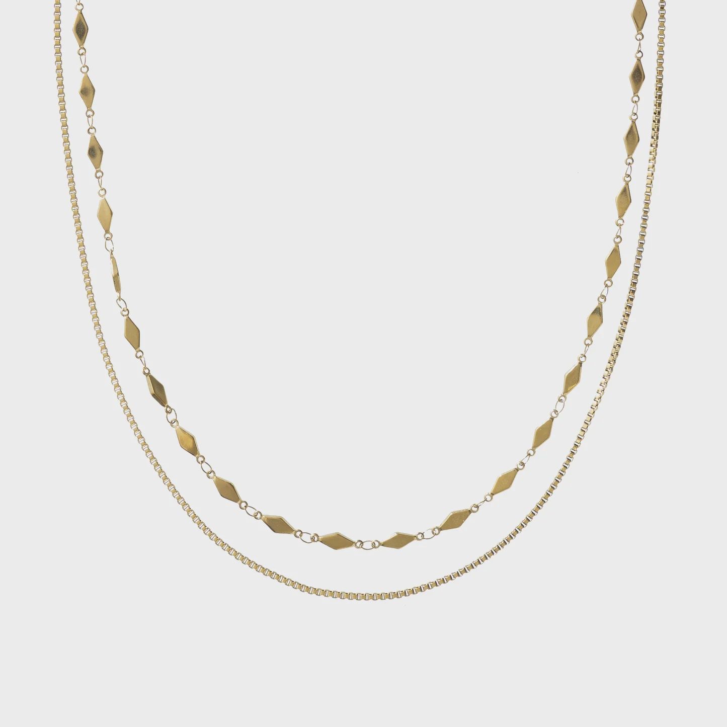 BG -  Box Chain Layered Necklace