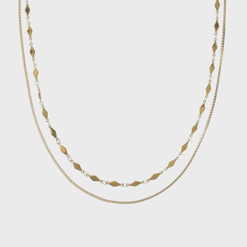 BG -  Box Chain Layered Necklace