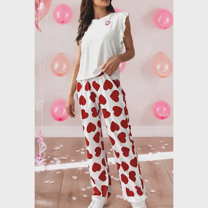 Love Print PJ Pant Set