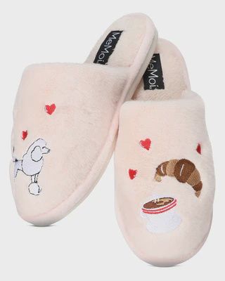 Poodle In Paris Slippers