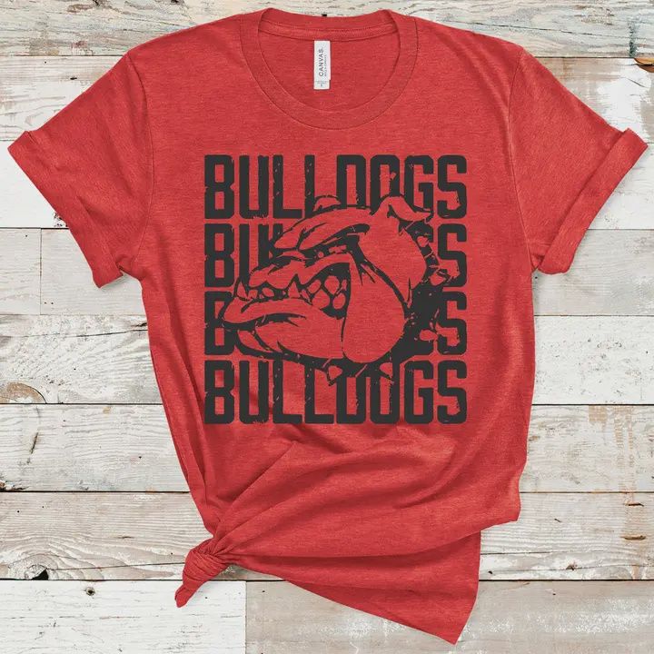 Collegiate Game Day Apparel-Bulldogs Stacked 3X