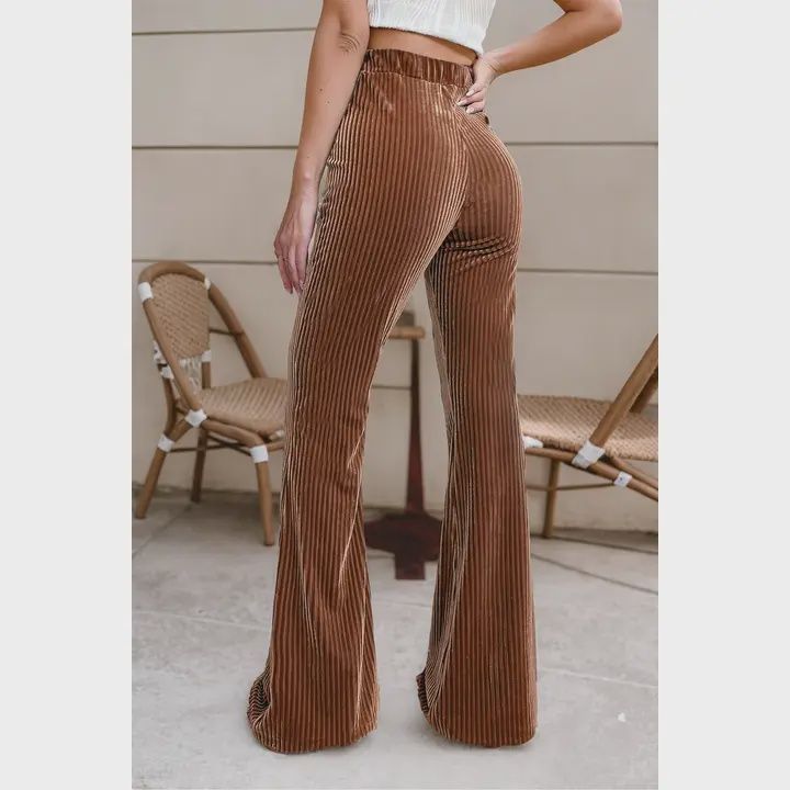 High Waist Flare Corduroy Pants