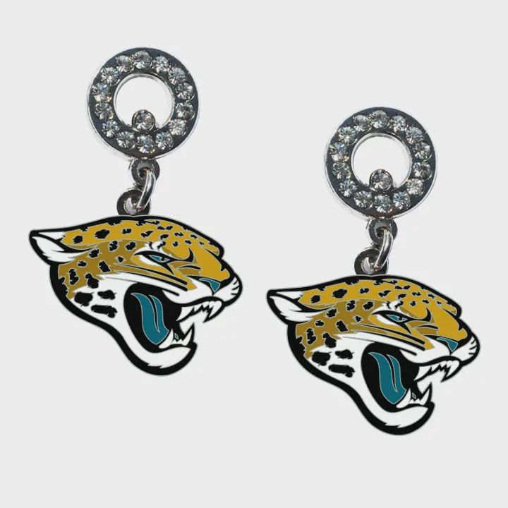 Jags NFL Circle Bling Earrings