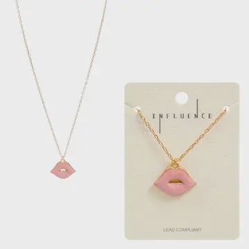 Lip Enamel Necklace