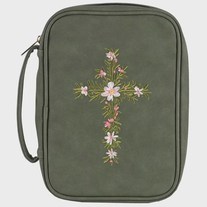 Bible Cover - XL Womens - Embroidered Cross
